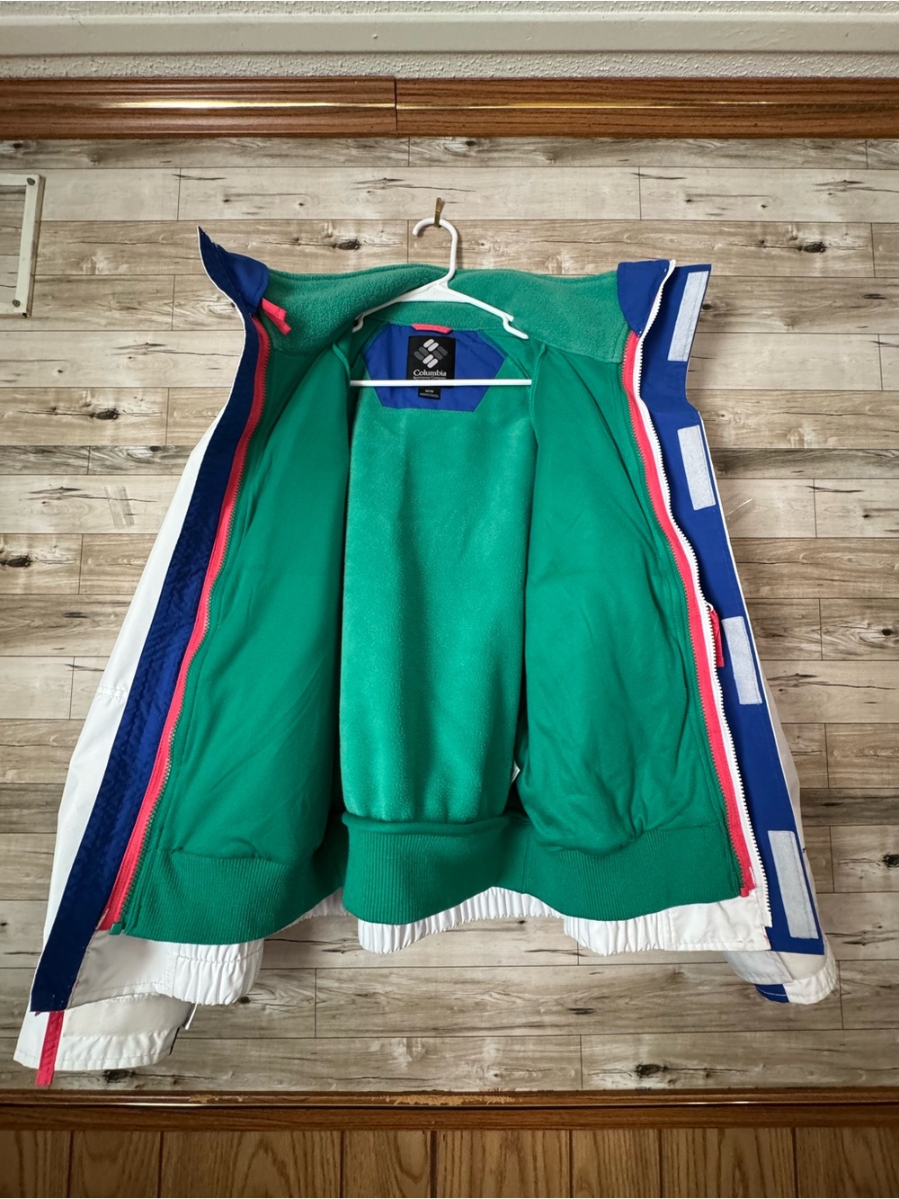 Vintage Columbia Bugaboo 3-in-1 Interchange
Jacket Women's M White Blue Green Fl - Picture 5 of 15